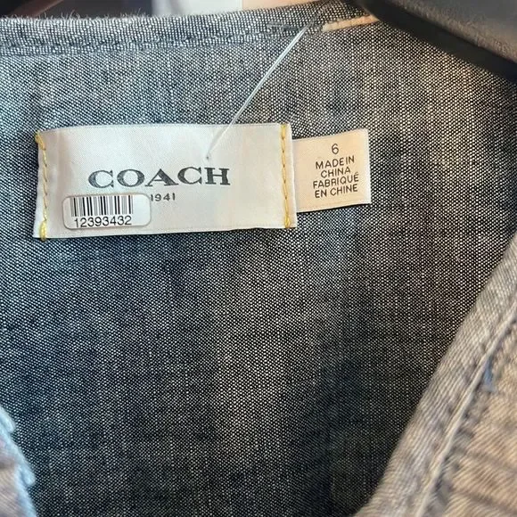 Coach Chambray Short Prairie Dress women’s size 6 EUC influencer - Picture 5 of 9